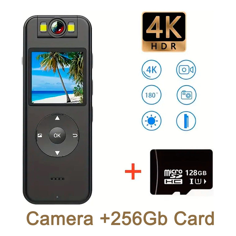 Mini Cámara Deportiva 4k Hdr Con Wifi Para Sendero y Conducción