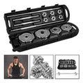 Set Mancuernas Barras Extendibles Kit De 50 Kg Con Maleta