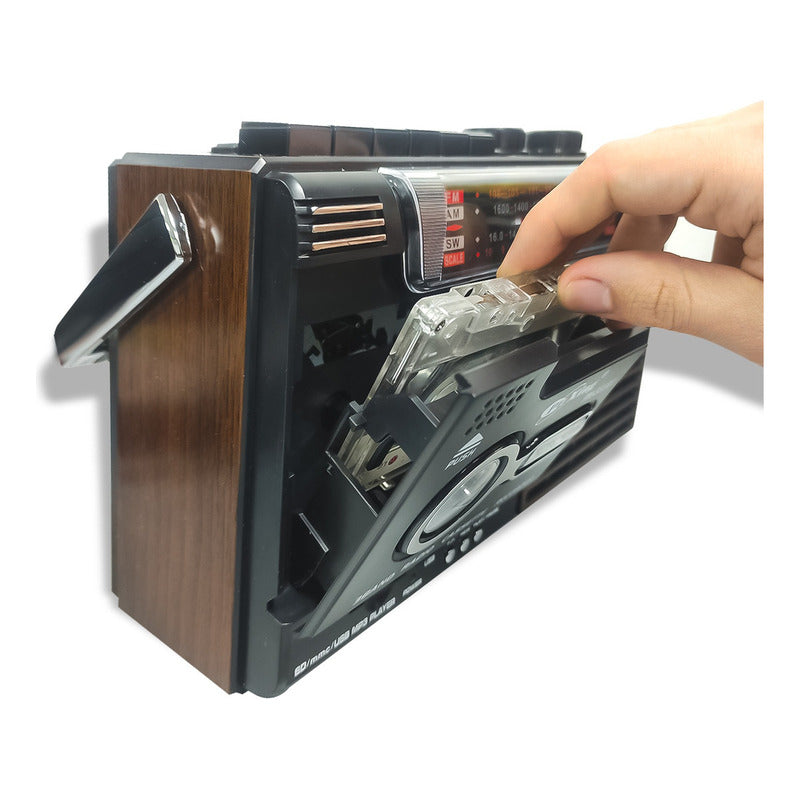 Radio Cassette Vintage Bluetooth Antigua Am/fm Mp3 Sd Usb