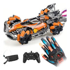 Auto F1 Con Control Gesto Guante 4x4 Lanza Humo Colores Led