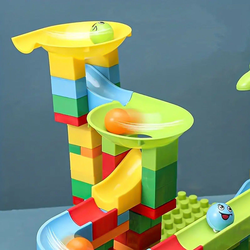 Juego Bloques Construccion Tobogan De Pelotas Didactico 102p
