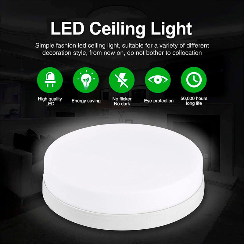 Foco Sin Bordes Led Techo Plafon Sobrepuesto 18w Luz Fria