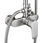 Columna De Ducha Acero Inoxidable Redondo 2 Salidas De Agua