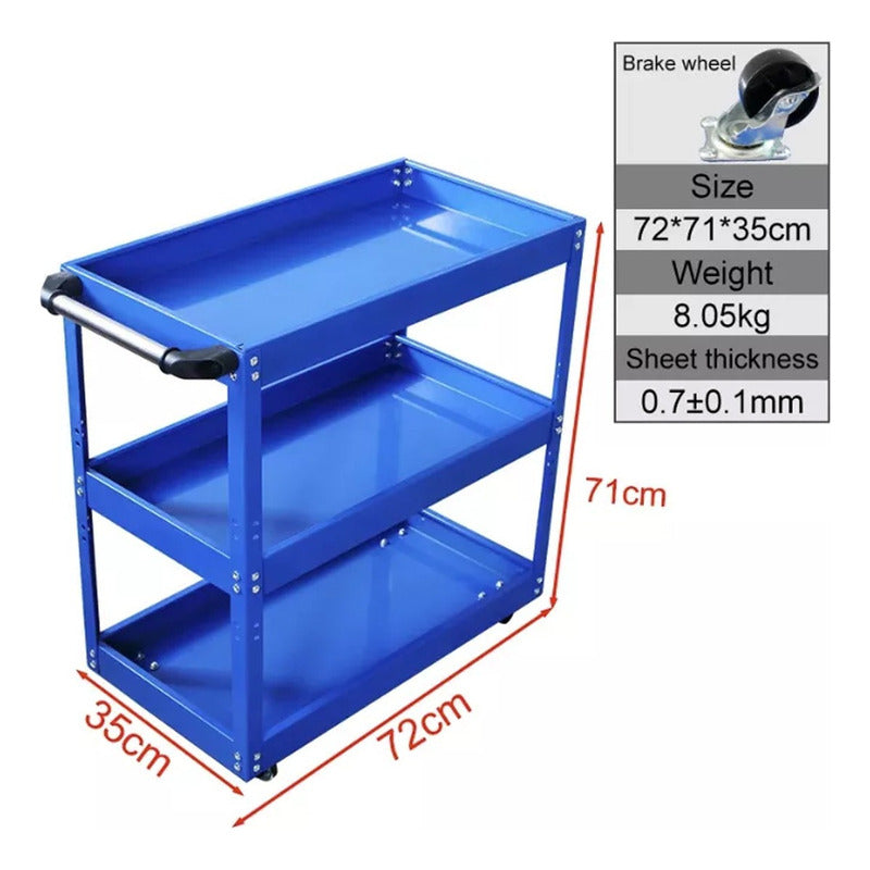 Carro Organizador Mecánico Porta Herramientas 3 Niveles