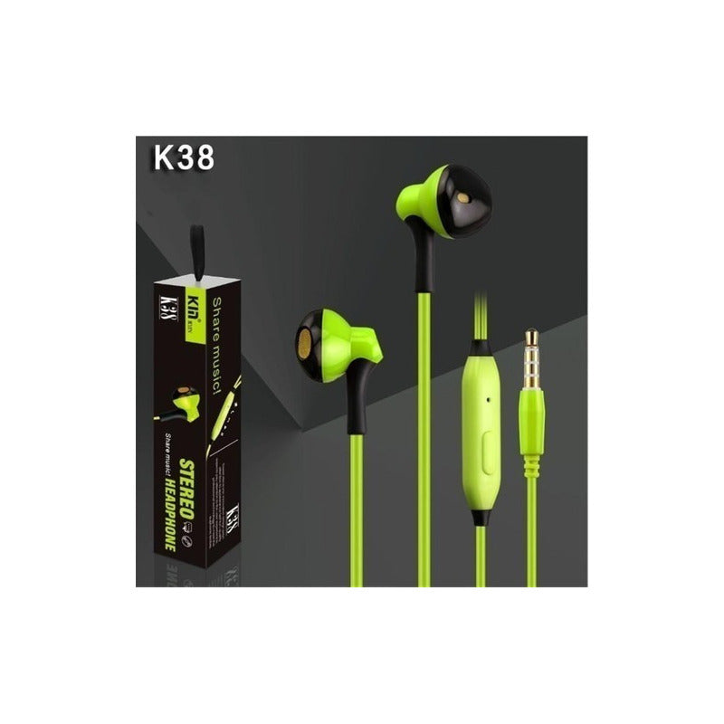 Audífonos Manos Libres Jack 3.5mm Alta Calidad K38 Kin