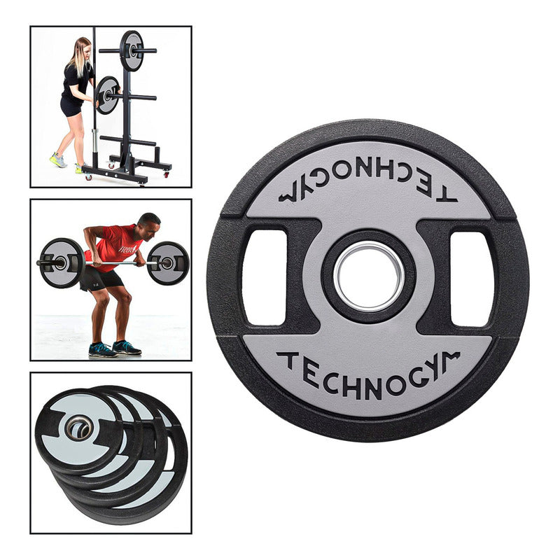 Disco Olímpico 10kg Para Pesas Barras Profesional Engomado