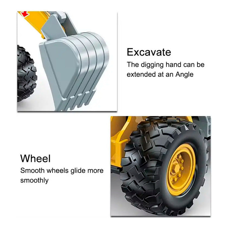 Excavadora Brazo Eléctrico A Control Sonido Humo Luz