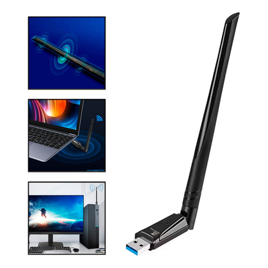 Adaptador Antena Wifi Usb Dual 5g 900mbps Alta Velocidad