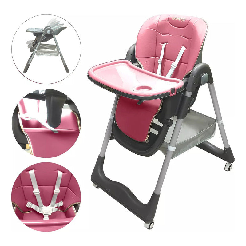 Silla De Comer Bebé Plegable Popypapa Snack Reclinable