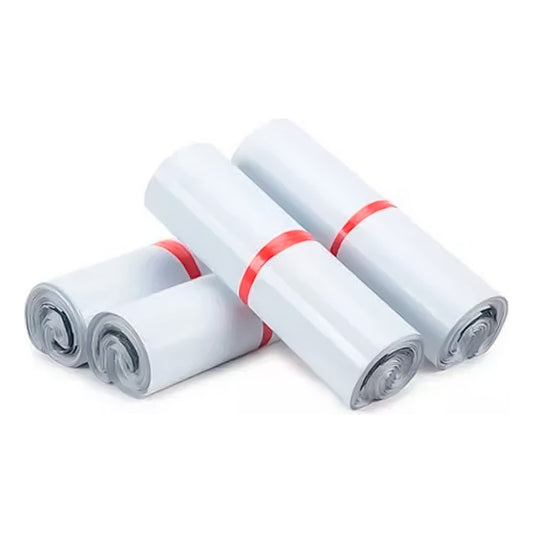 Pack 100 Bolsas Courier Embalaje Blanca Autoadhesivo 45x60cm