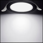 5 Foco Plafon Embutido Redondo 24w Luz Fria Borde Negro