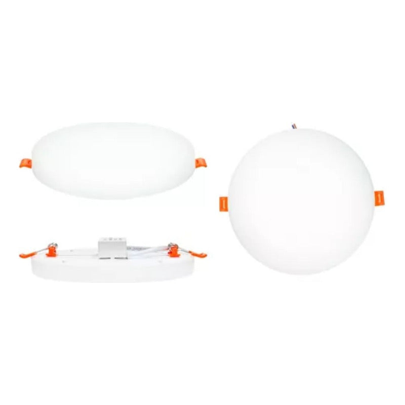 Pack 10 Foco Plafon Embutido 48w Sin Bordes Redondo Luz Fria