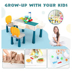 Mesa De Bloques Didactica Construccion 200 Pcs Y 2 Sillas