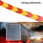 Cinta Reflectante Bicolor Flecha Amarillo Rojo 5cm X 25 Mts