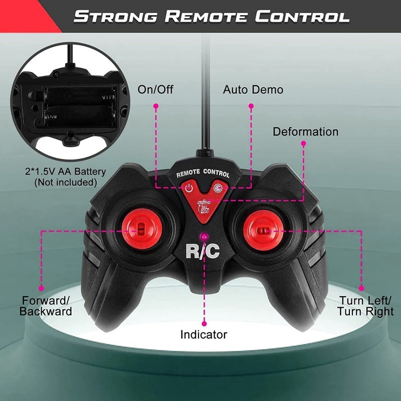 Auto A Control Remoto Bombero Lanza Agua Transformer