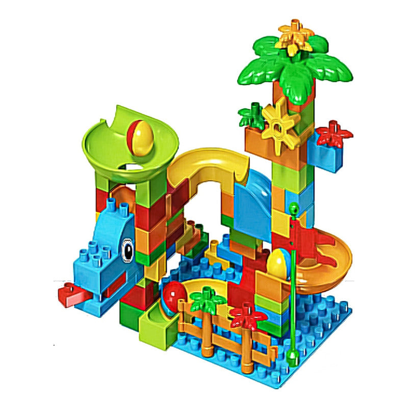 Juego Bloques Construccion Tobogan De Pelotas Didactico 102p