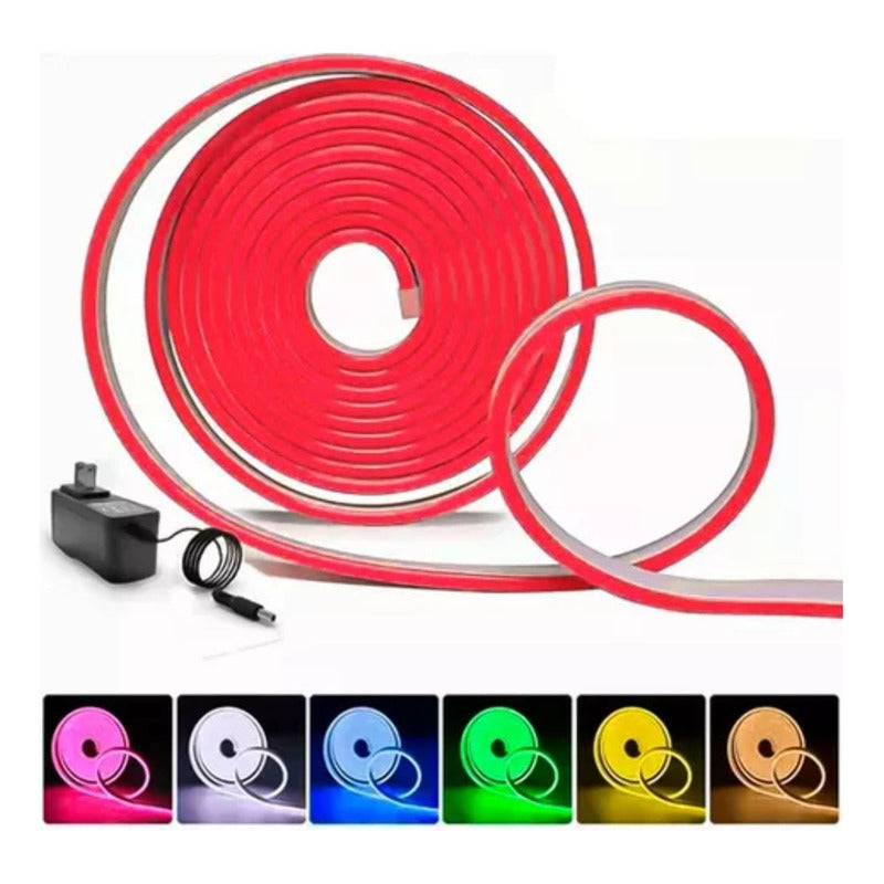 Cinta Led Tira Neon Flex De 5 Metros Luz 12v