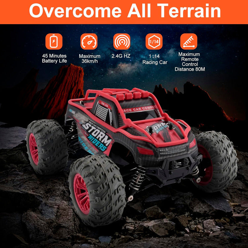 Auto A Control 4x4 Todo Terreno Rider Storm Profesional Escala 1:14