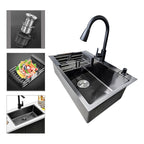 Lavaplatos 60x45cm De Acero Con Llave Dual Full Accesorios