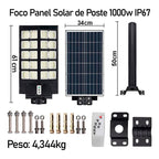 2 Foco Poste Solar Led 1000w Ip67 Exterior Alta Potencia C/r