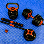 Kit Mancuernas Profesional 20kg Kettlebell Barra Gym