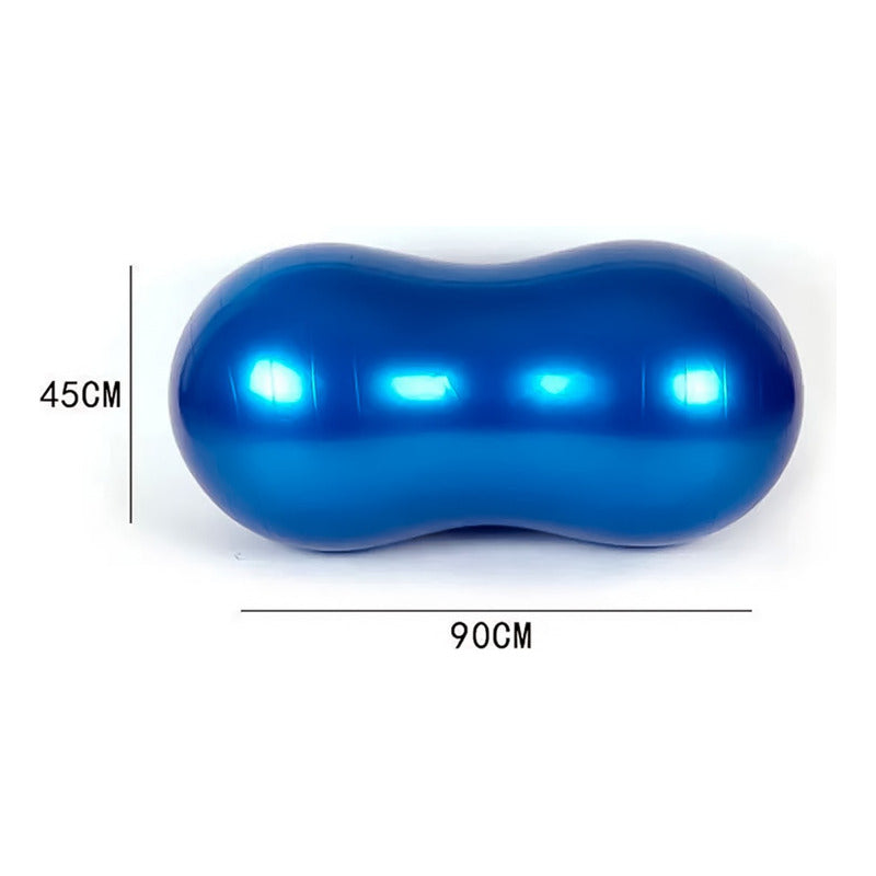 Pelota Ovalada Pilates Mani 45x90cm Yoga Inflador Incluido