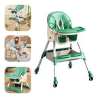 Silla De Bebé Comer Portátil Con Ruedas Kinder