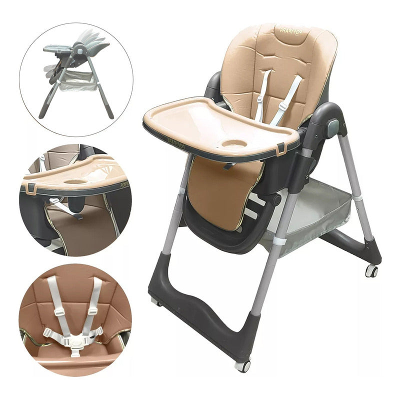Silla De Comer Bebé Plegable Popypapa Snack Reclinable
