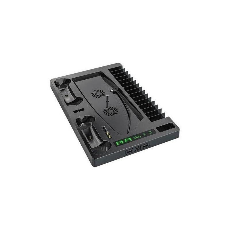 Soporte Base Ps5 Para 2 Dualsense Audifonos Con Ventilador