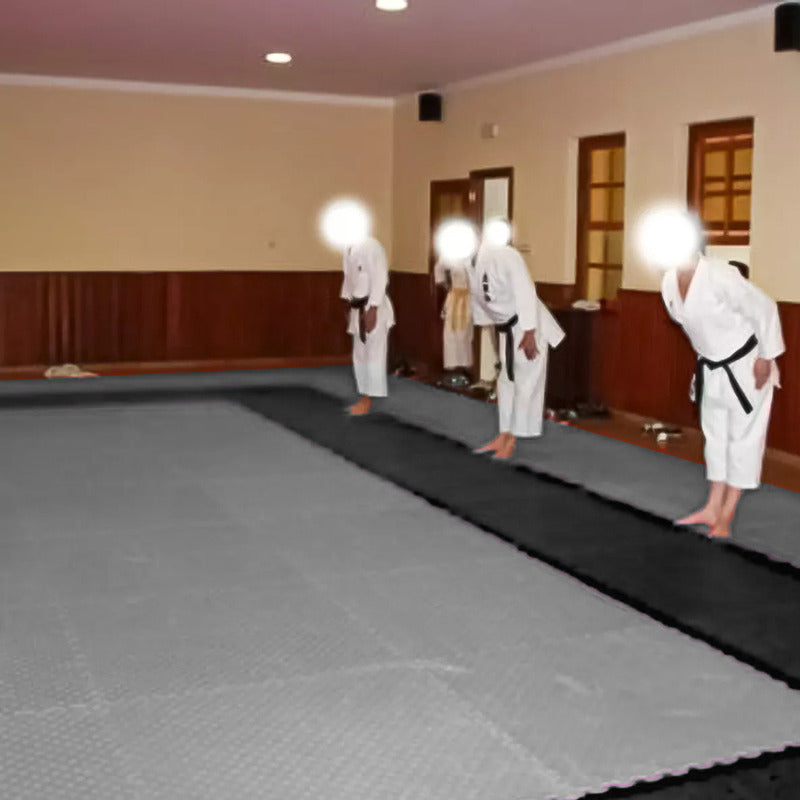 Pack 4 Plancha Tatami 100cm X 100cm X 4cm Gris Y Negro