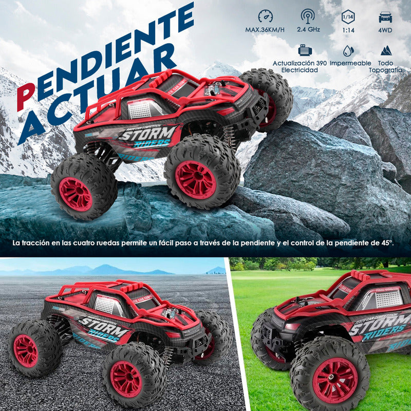 Auto A Control 4x4 Todo Terreno Rider Storm Profesional Escala 1:14