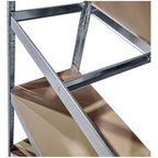 2 Estantes Metalico 180x90x40 Oficina Organizador Plateado