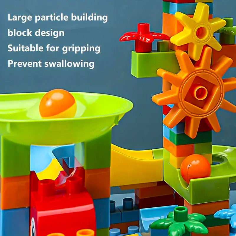 Juego Bloques Construccion Tobogan De Pelotas Didactico 102p