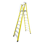 Escalera Industrial Plataforma Fibra De Vidrio 8 Peldaños