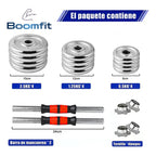 Set De Mancuernas Cromadas Ajustables 20 Kg Maletín