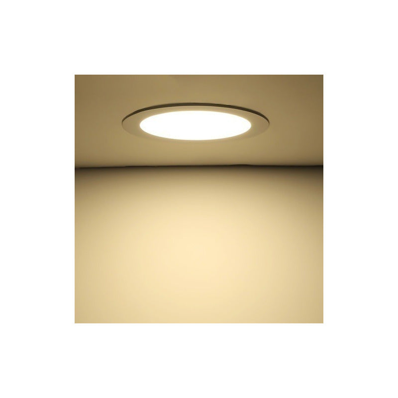 Pack 5 Foco Panel Plafon Led Embutido Redondo 18w Luz Calida