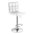 2 Silla Piso Bar Taburete Respaldo Ecocuero Altura Acolchado