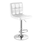2 Silla Piso Bar Taburete Respaldo Ecocuero Altura Acolchado