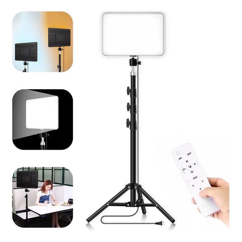 Panel Luz Led Fotografía Profesional Potente Con Control 23cm