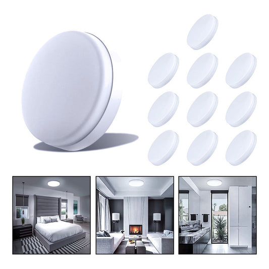 10 Foco Plafon Frameless Led Techo Sobrepuesto 18w Luz Fria