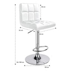 Silla Piso Bar Taburete Respaldo Ecocuero Altura Acolchados