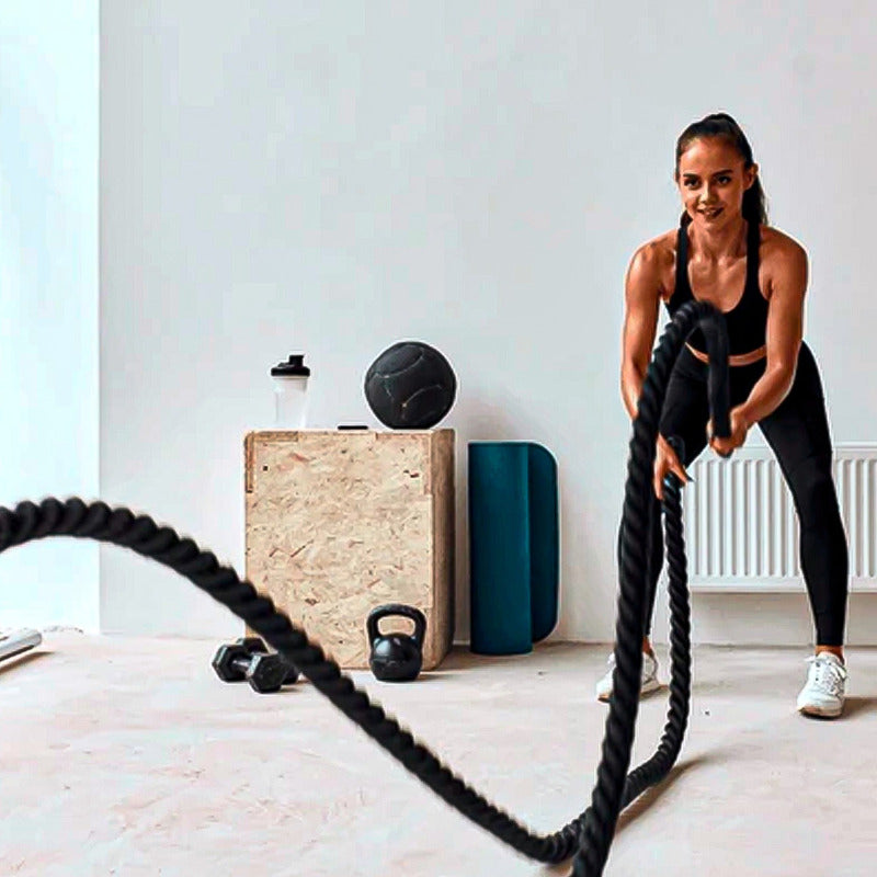 Cuerda Crossfit Battle Rope Correa 15 Metros X 38 Milimetros