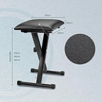 Asiento Sillin Piso Taburete Para Piano Teclado Plegable Ecocuero