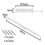 Foco Tubo Led 48w Luminaria Lineal Luz Fría 120cm