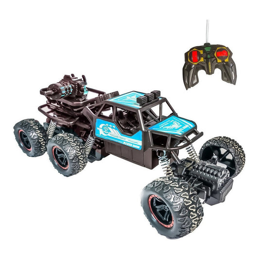 Auto A Control Remoto 6 Ruedas 4x4 Con Cañón Lanzador