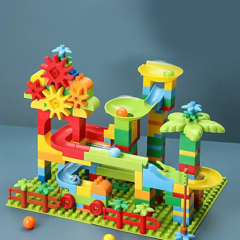 Juego Bloques Construccion Tobogan De Pelotas Didactico 102p