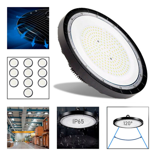 Pack 10 Foco Plafon Led 150w Ip65 Industrial 6500k Luz Fria