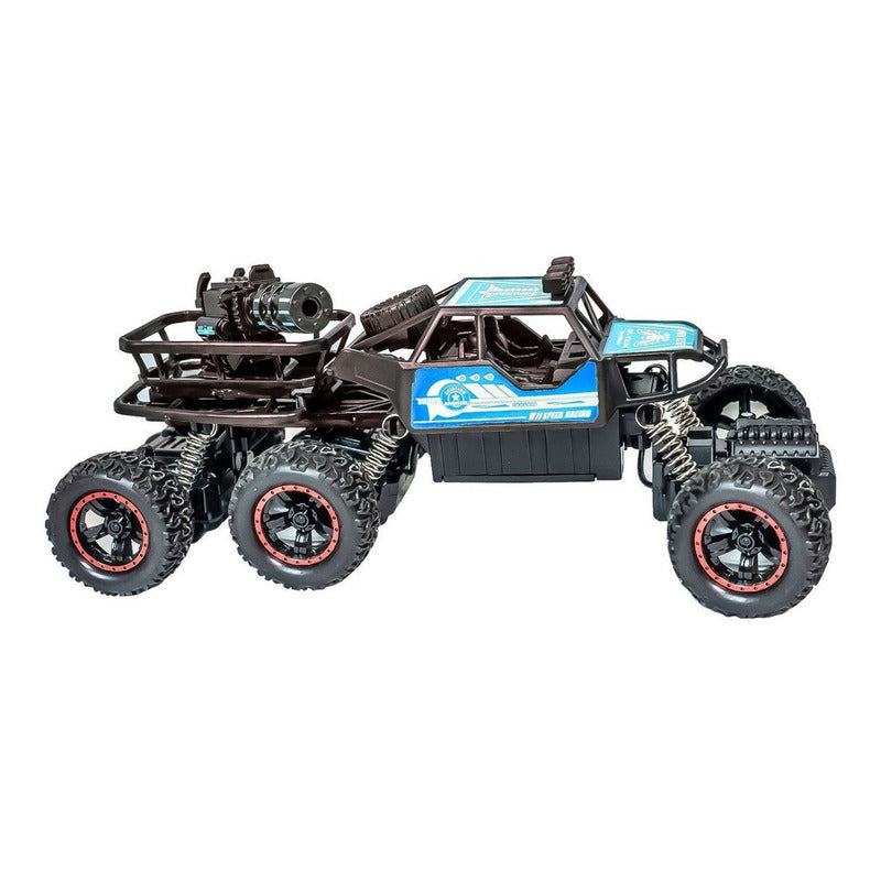 Auto A Control Remoto 6 Ruedas 4x4 Con Cañón Lanzador