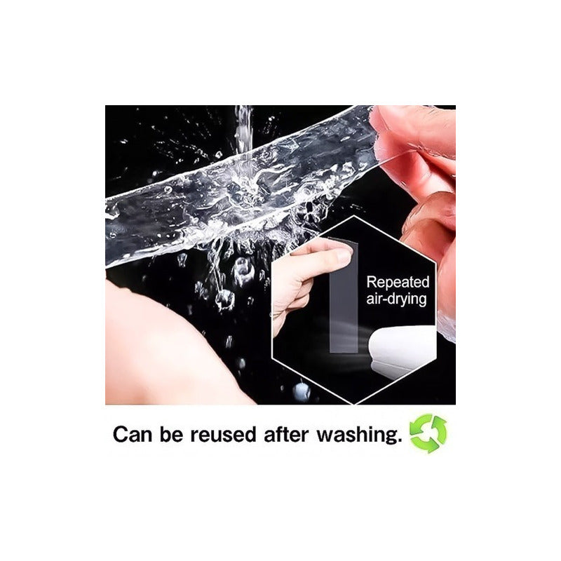 Pack 12 Cintas Doble Contacto Faz Transparente 3 Metros