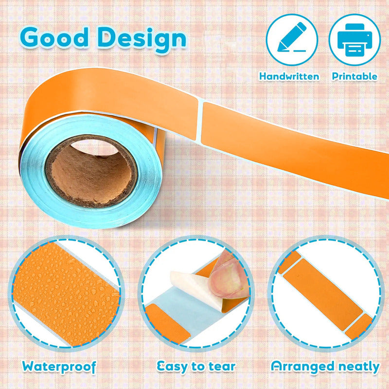 Etiquetas Adhesivas Térmicas 50x30mm Rollo 1000u Naranja